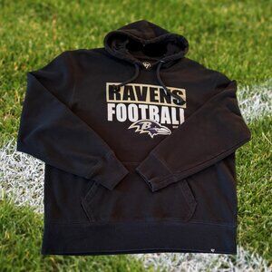 Official Baltimore Ravens Football 47 Black Ravens Men's Warm Pullover Hoodie